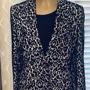 MICHAEL KORS COLLECTION-Made In Italy. Blazer showcases a romantic lace motif.